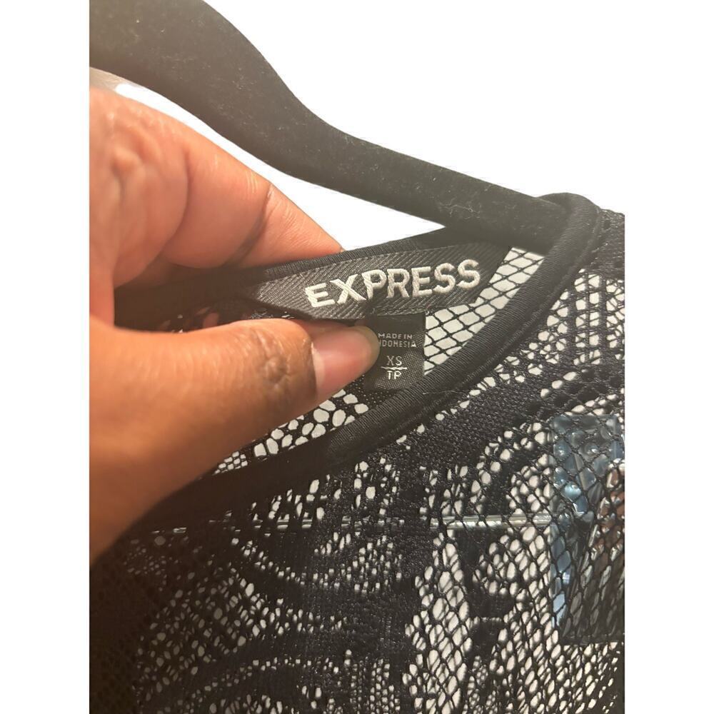 Express Black Lace Sheer Dress - Picture 2 of 5